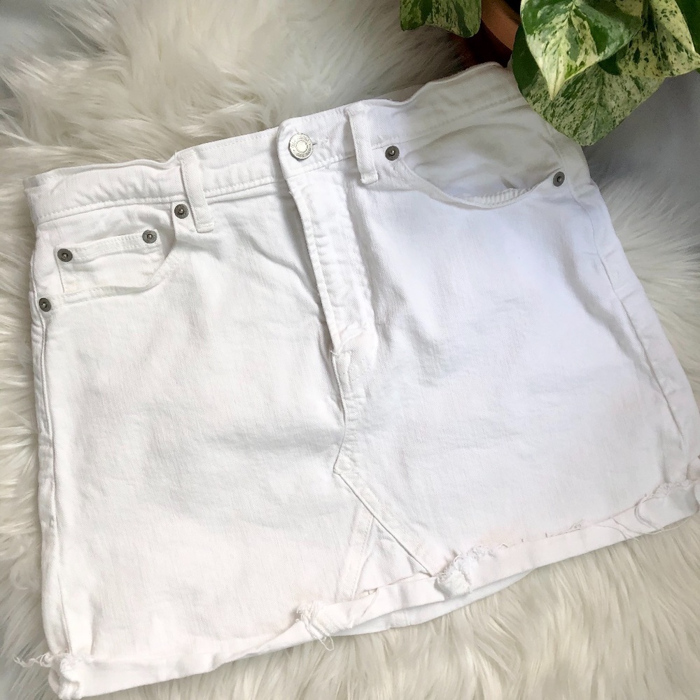 Gap White Denim Mini Skirt | 27